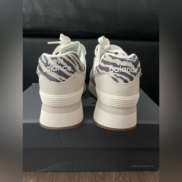 ❌SOLD❌ New Balance 574 Plus Sea Salt Animal Print (Women's) - Picture 4 of 8